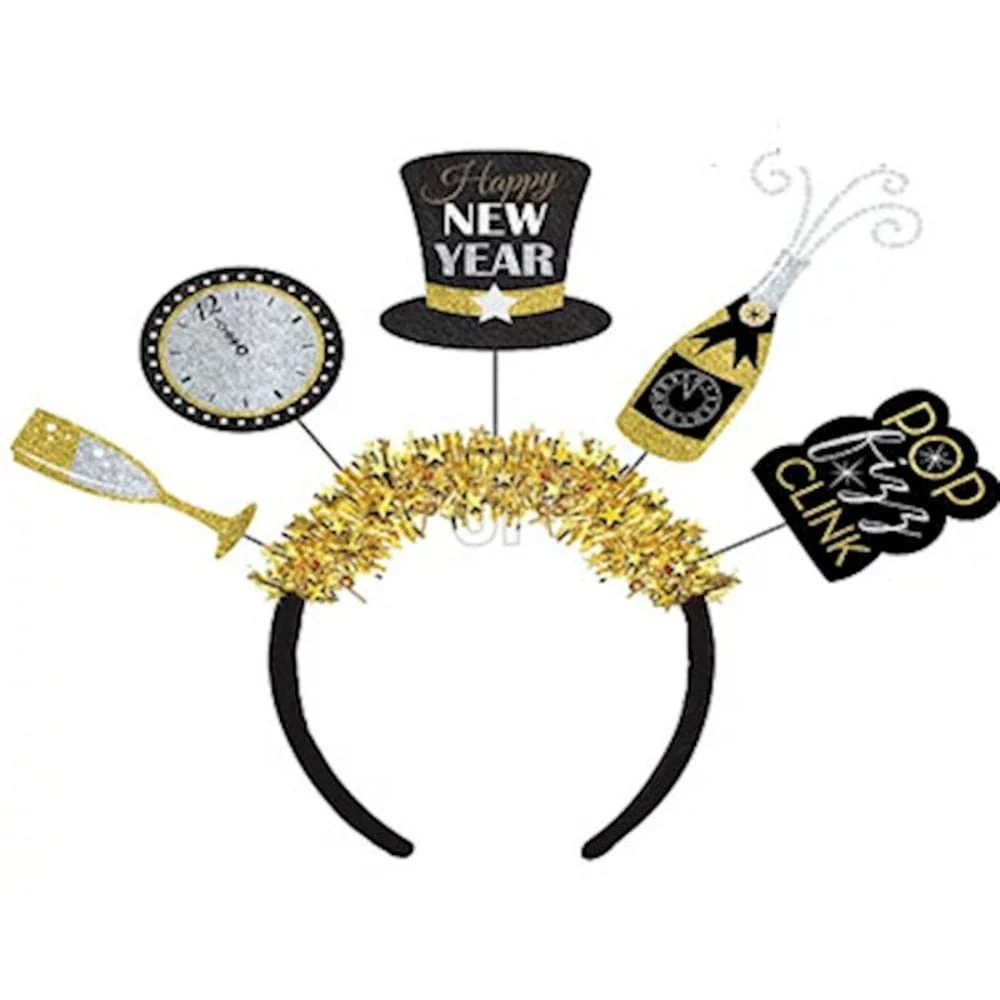 Serre-tête Happy Neuf Year – Accessoire Festif & Brillant