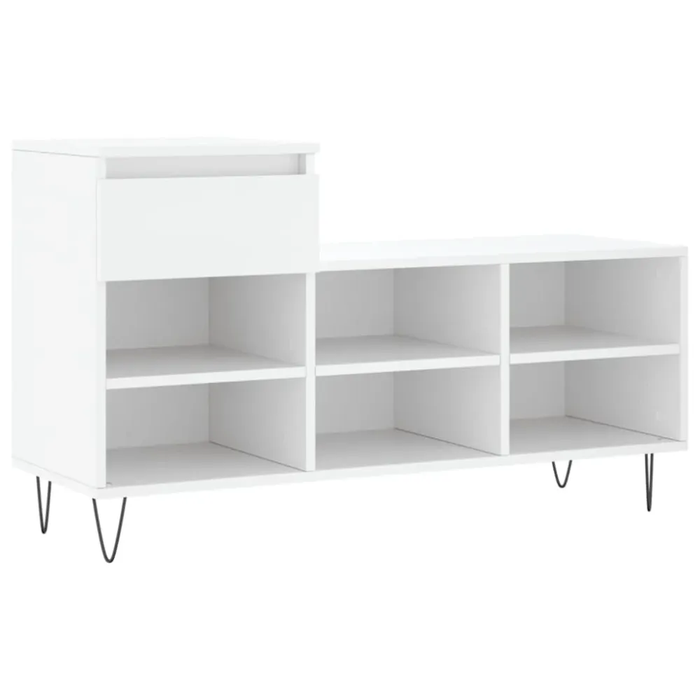 Armoire à chaussures range chaussures rangement meuble entrée couloir salon 102 x 36 x 60 cm bois d'ingénierie blanc 02_00...