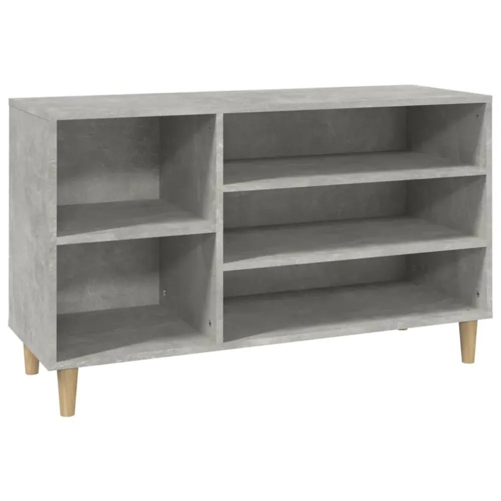 Armoire à chaussures range chaussures rangement meuble entrée couloir salon 102 x 36 x 60 cm bois d'ingénierie gris 02_002...