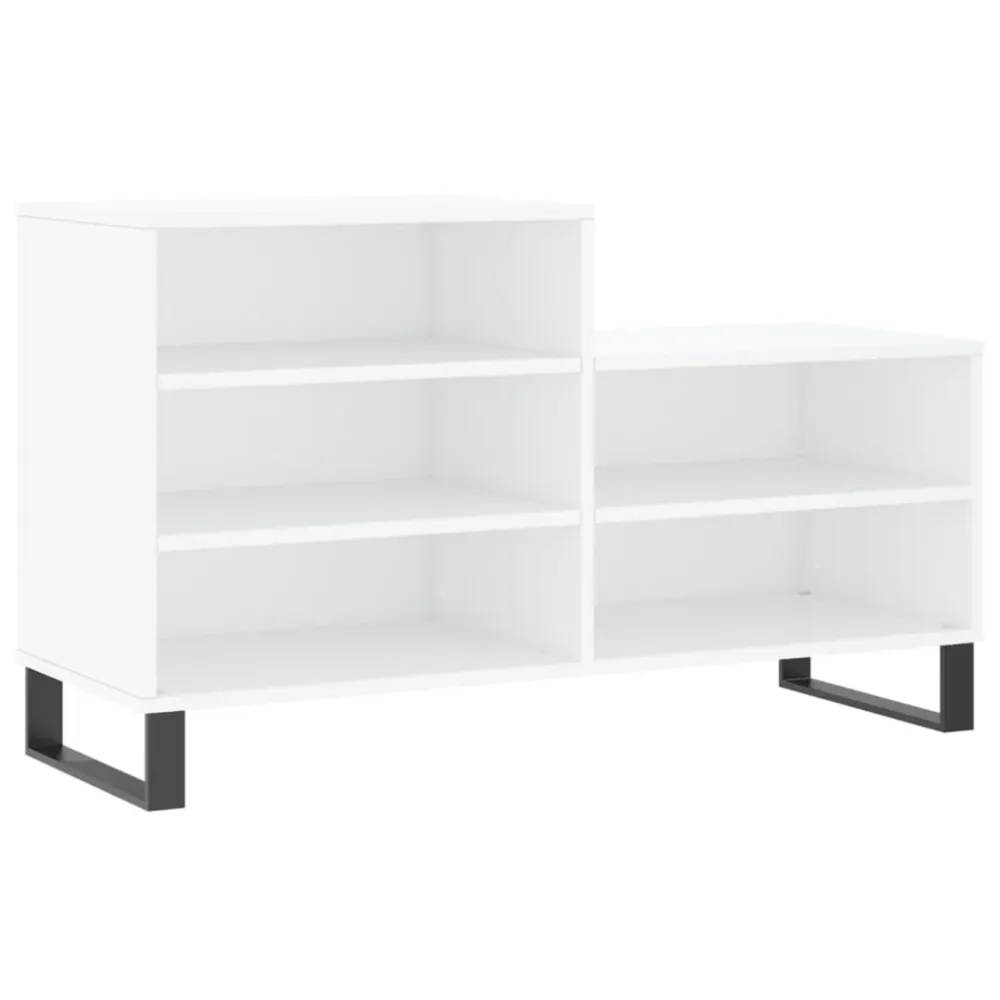 Armoire à chaussures range chaussures rangement meuble entrée couloir salon 102 x 36 x 60 cm bois d'ingénierie blanc 02_00...