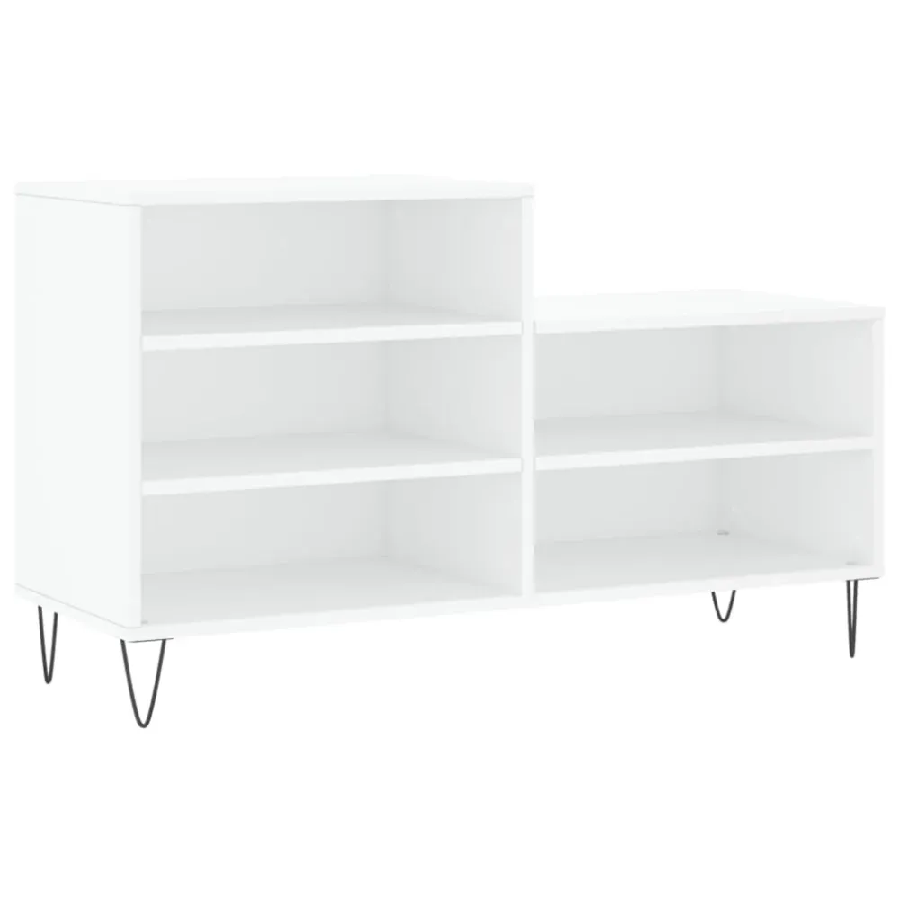 Armoire à chaussures range chaussures rangement meuble entrée couloir salon 102 x 36 x 60 cm bois d'ingénierie blanc 02_00...
