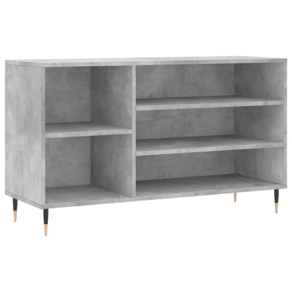 Armoire à chaussures range chaussures rangement meuble entrée couloir salon 102 x 36 x 60 cm bois d'ingénierie gris 02_002...