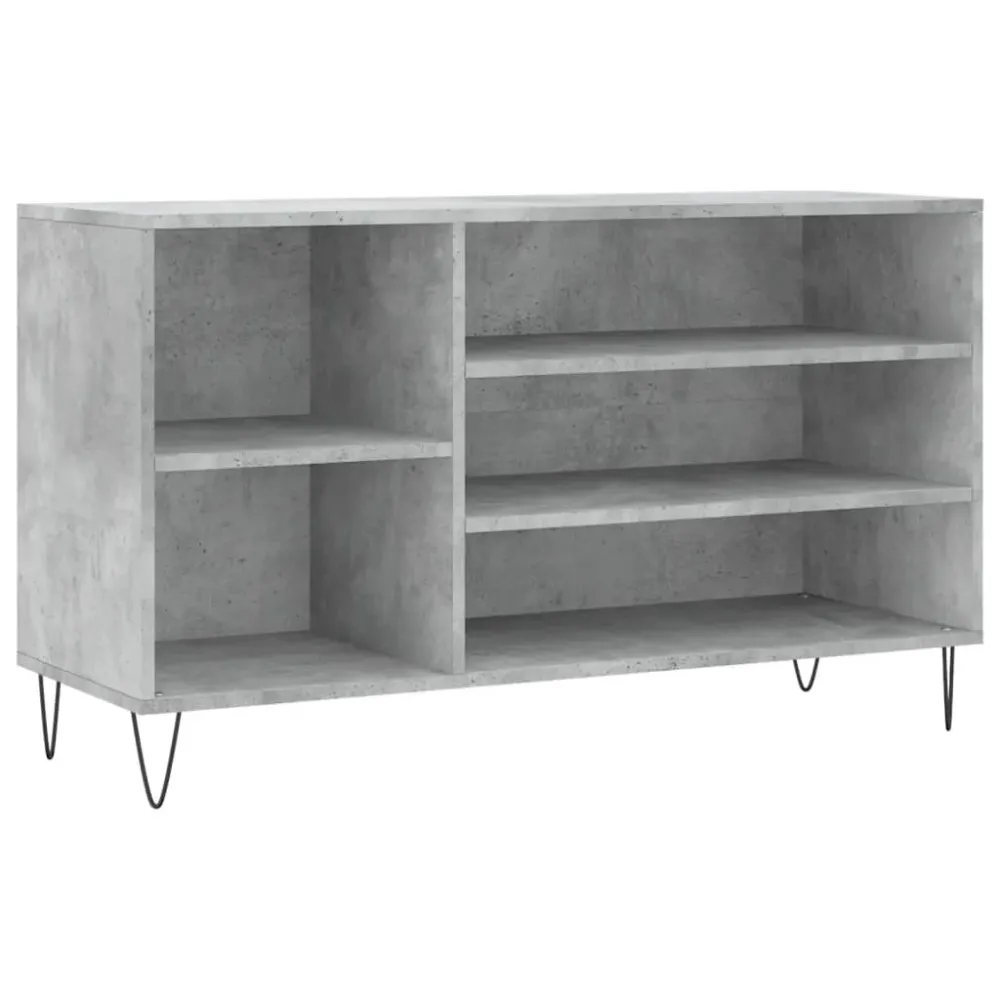 Armoire à chaussures range chaussures rangement meuble entrée couloir salon 102 x 36 x 60 cm bois d'ingénierie gris 02_002...