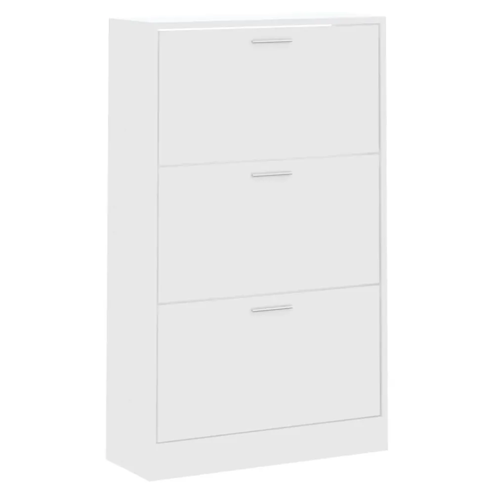 Armoire à chaussures range chaussures rangement meuble entrée couloir salon 63 x 24 x 103 cm bois d'ingénierie blanc 02_00...