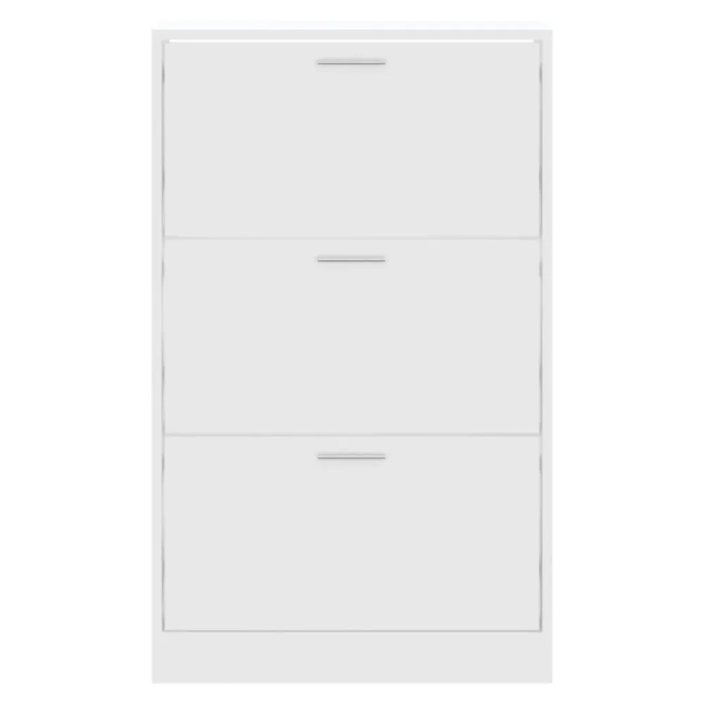 Armoire à chaussures range chaussures rangement meuble entrée couloir salon 63 x 24 x 103 cm bois d'ingénierie blanc 02_00...
