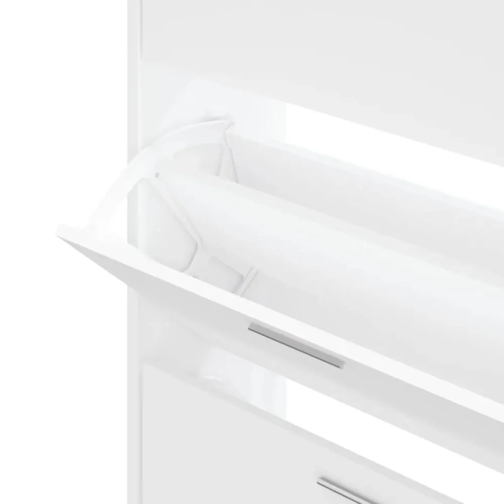 Armoire à chaussures range chaussures rangement meuble entrée couloir salon 63 x 24 x 103 cm bois d'ingénierie blanc 02_00...