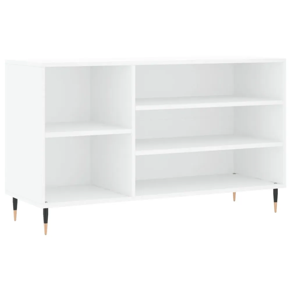 Armoire à chaussures range chaussures rangement meuble entrée couloir salon 102 x 36 x 60 cm bois d'ingénierie blanc 02_00...
