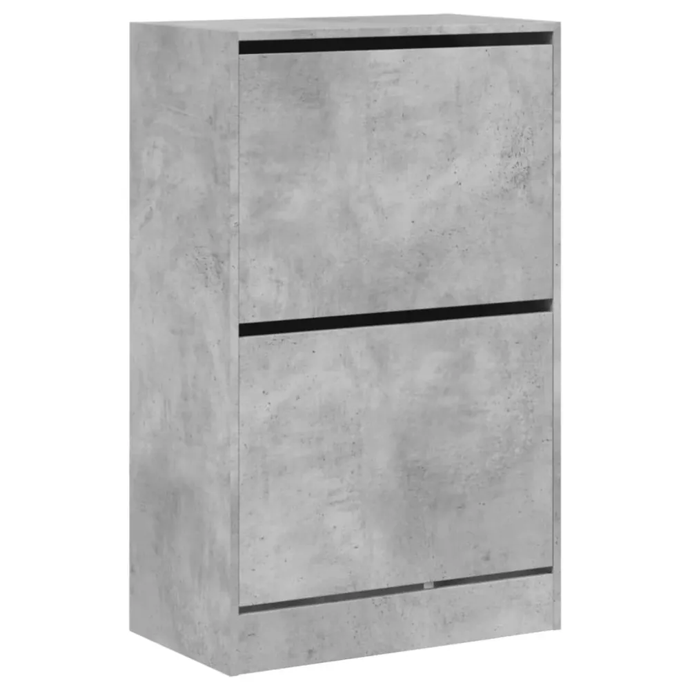 Armoire à chaussures range chaussures rangement meuble entrée couloir salon 60 x 34 x 96,5 cm bois d'ingénierie gris 02_00...