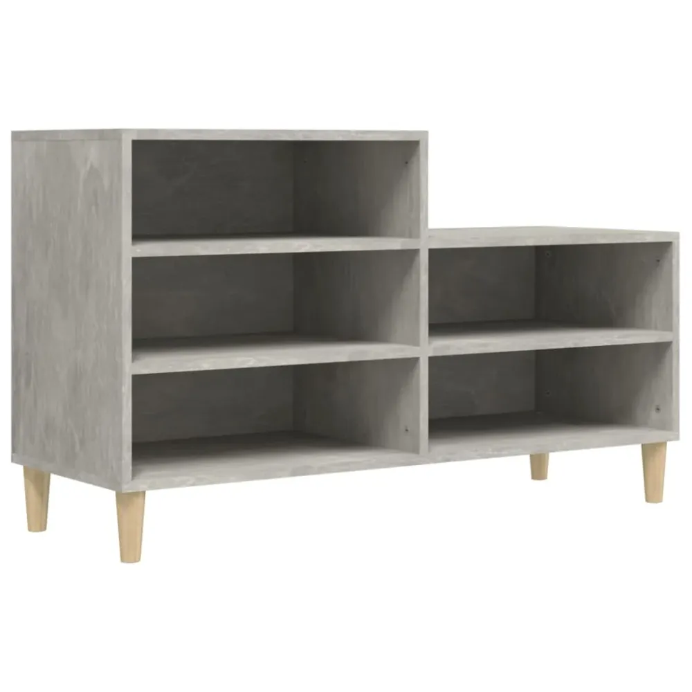 Armoire à chaussures range chaussures rangement meuble entrée couloir salon 102 x 36 x 60 cm bois d'ingénierie gris 02_002...