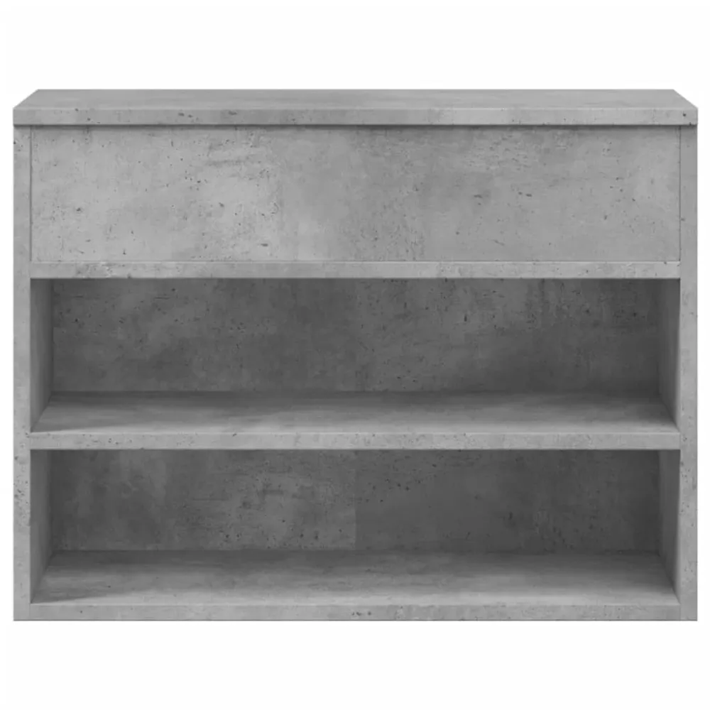 Banc à chaussures bottes commode étagère meuble entrée rangement 60 x 30 x 45 cm bois d’ingénierie gris 02_0022973