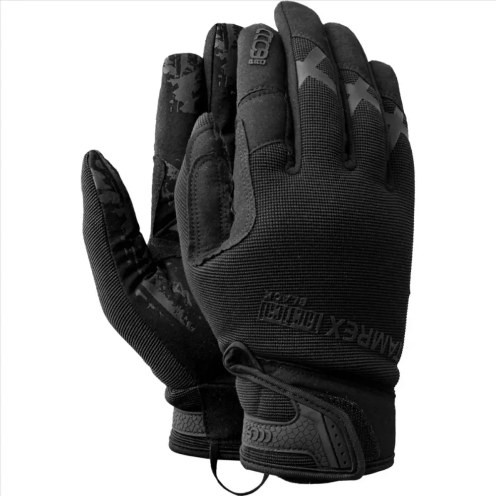 TAMREX Gants Tactiques Cuir Synthétique Vraiment Durable Bonne Adhérence Noir