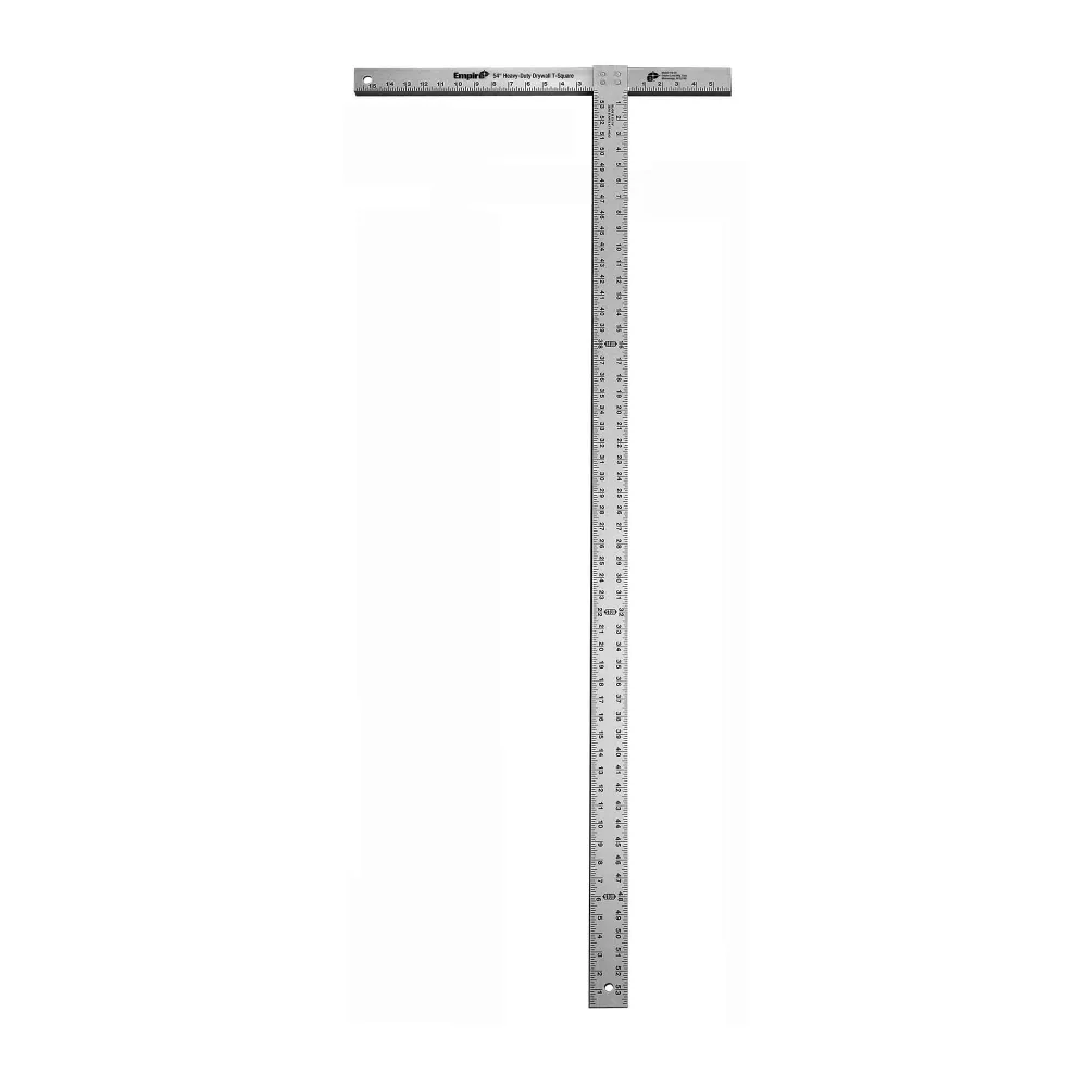 Équerre en T pour cloisons sèches avec graduation de 1", 53-7/8" pour Travaux de Charpente et Menuiserie