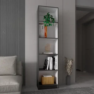 Bibliothèque Home Xs avec étagères à 5 niveaux et design élancé