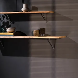 Équerre murale Brixton Support d'étagère 150mm - Nickel Poli