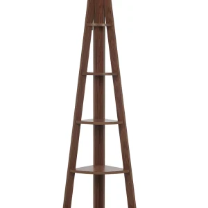 Équerre murale 5 Tier Corner Ladder Shelf Dark Wood MOBILE SOLO