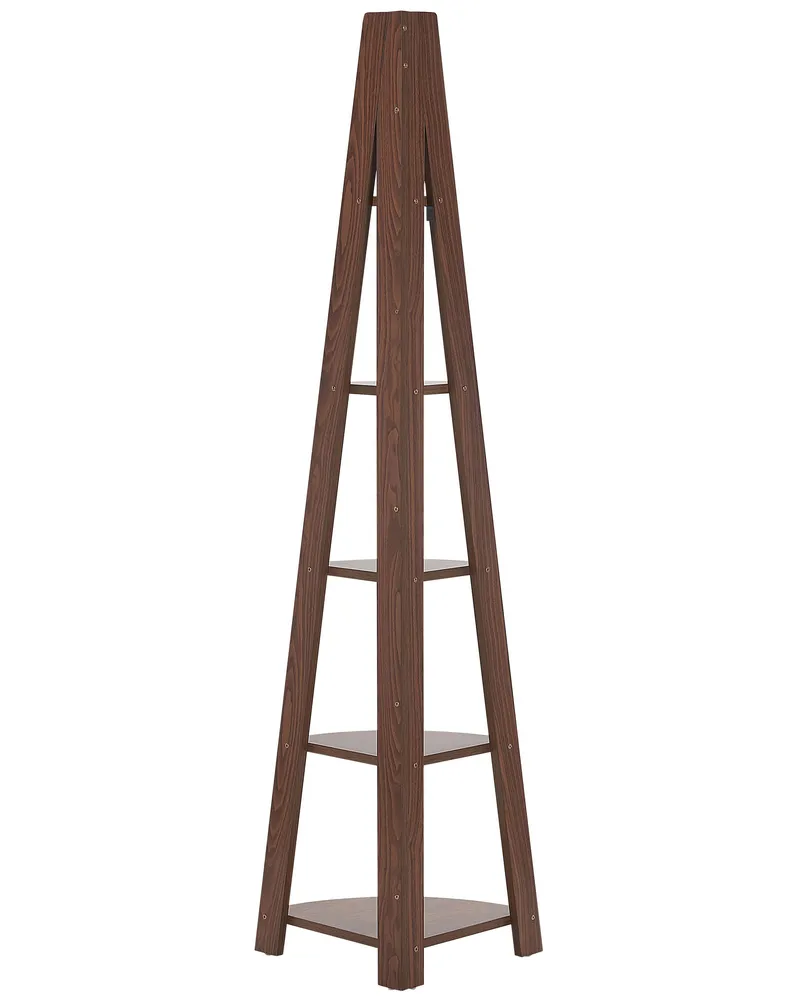 Équerre murale 5 Tier Corner Ladder Shelf Dark Wood MOBILE SOLO