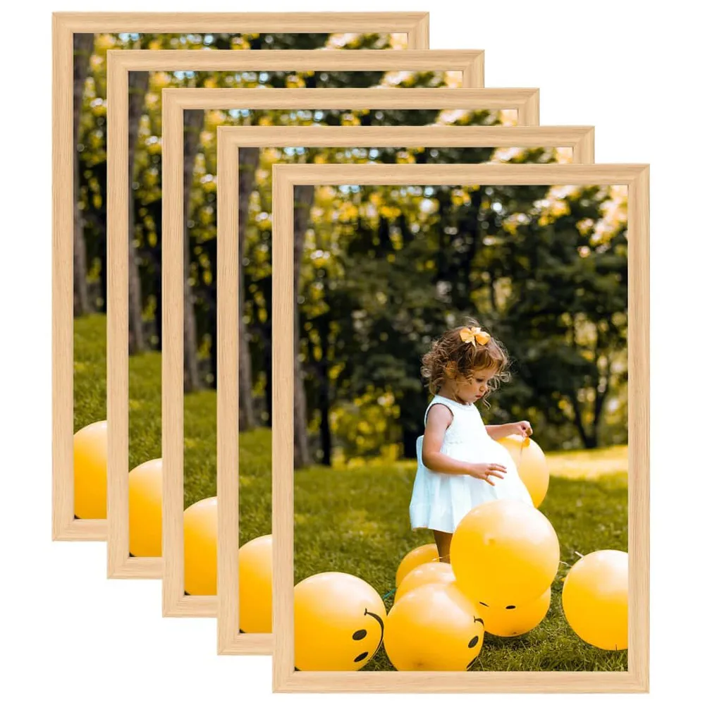 Collage de cadres photo 5 pcs de mur table Chêne évident 70x90 cm pour Cadres de 50 x 70 cm