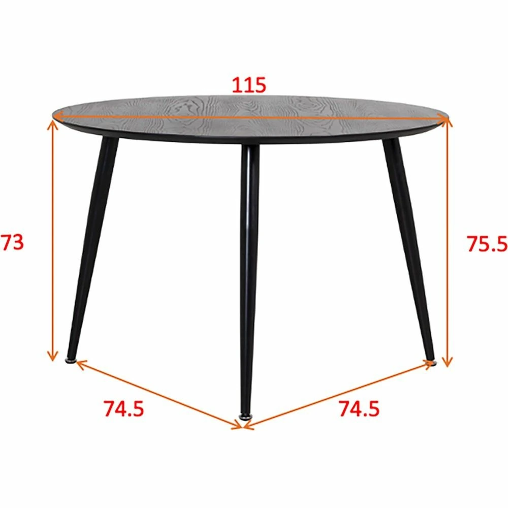Professionnel Haute Résistance Table ronde 115cm mdf et acier dipp