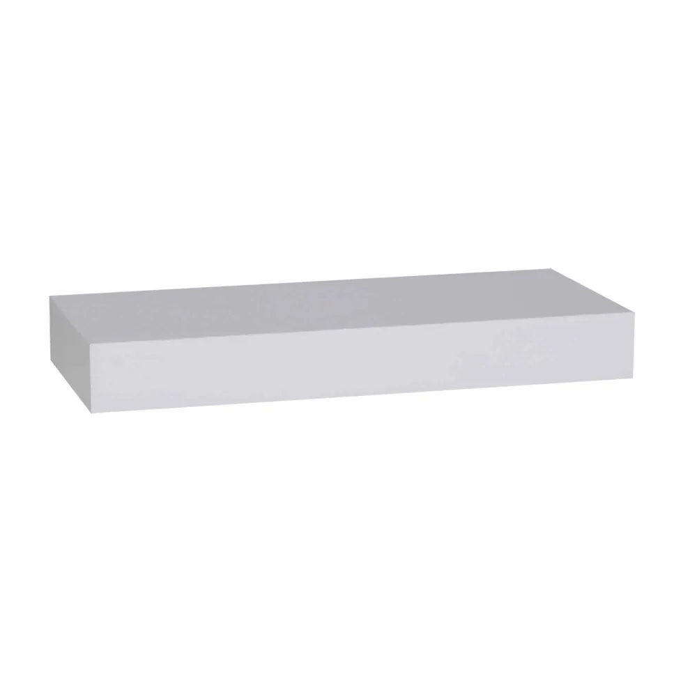 Système de rail Tablette flottante en MDF blanc, 12" x 5,11" x 1,5"