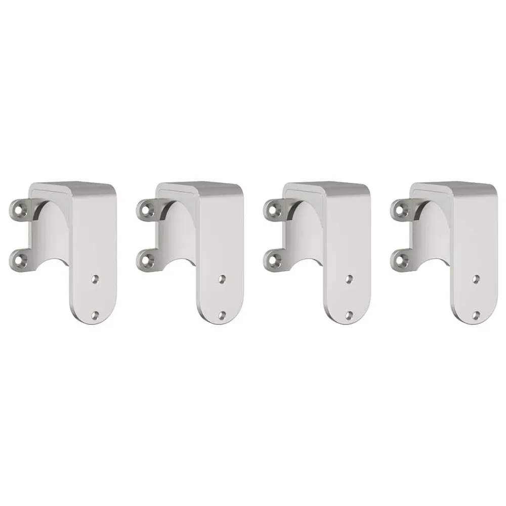 Béquille de porte Kit fixation porte coulissante 183 cm Acier inoxydable Argenté