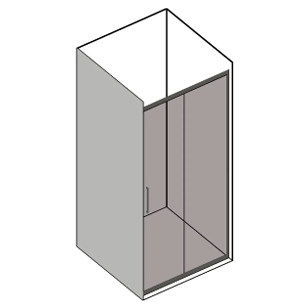 Porte de douche coulissante de 125 cm en verre dépoli 6 mm modèle Minerva