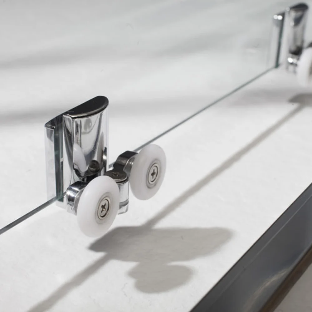 Porte de douche coulissante de 125 cm en verre dépoli 6 mm modèle Minerva
