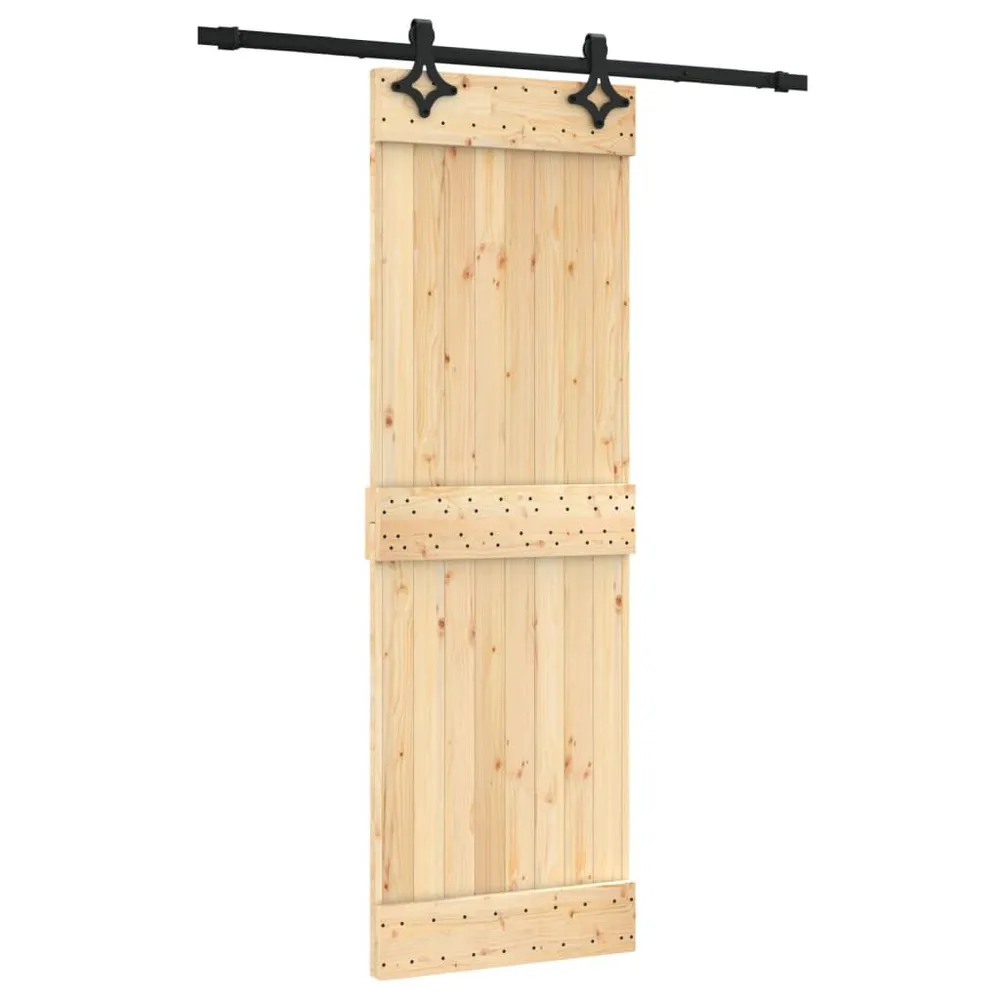 Pro Anti-Panique Porte coulissante et kit de quincaillerie 70x210 cm pin massif