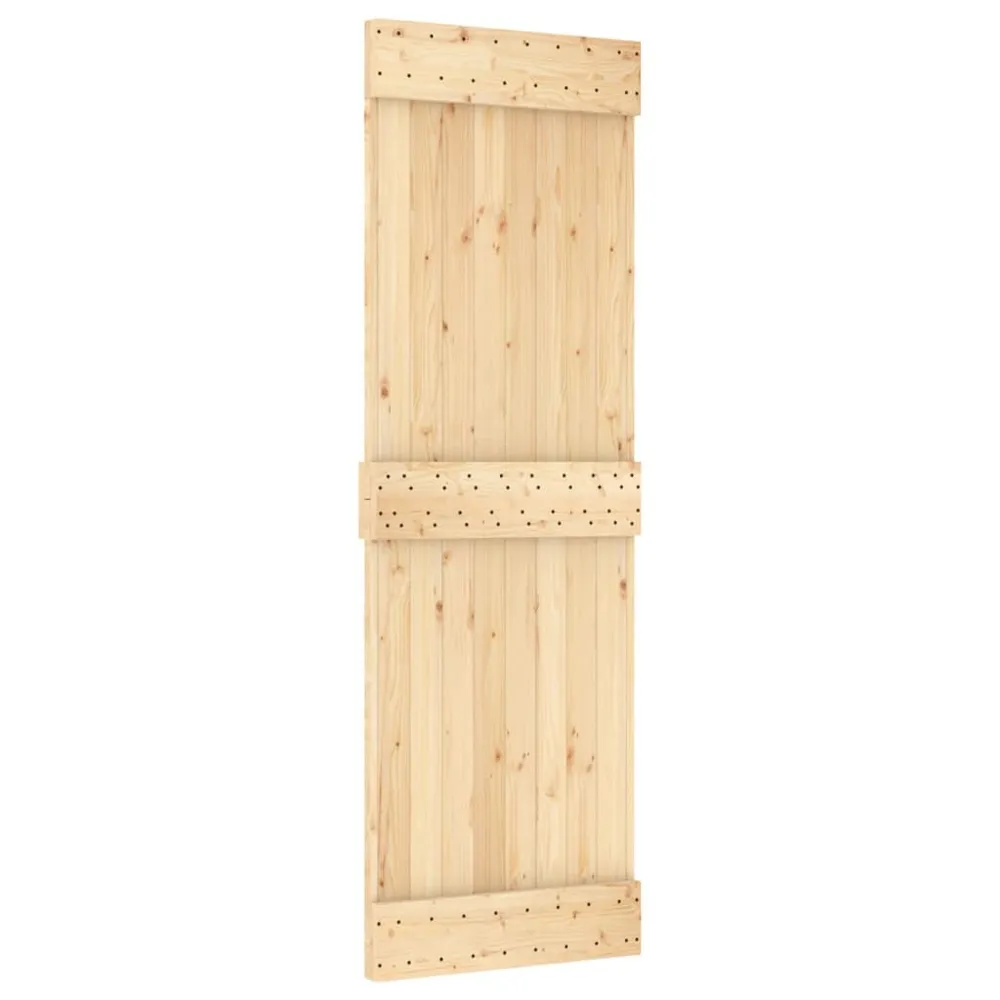 Pro Anti-Panique Porte coulissante et kit de quincaillerie 70x210 cm pin massif