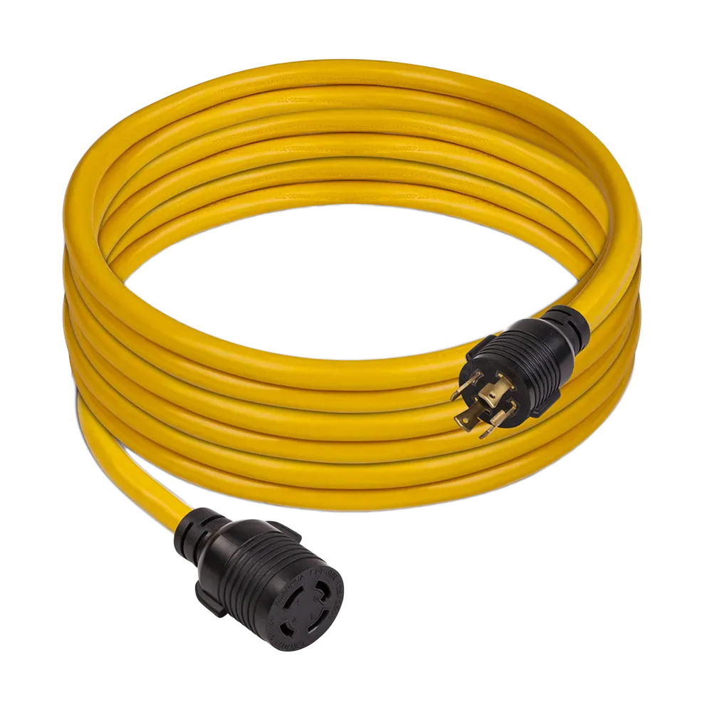 25ft Heavy Duty L14-30P to L14-30R Power Cord Extension Storage Strap