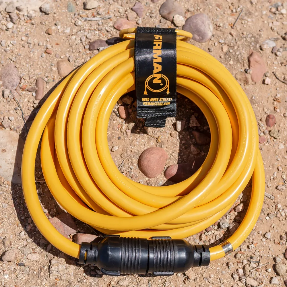 25ft Heavy Duty L14-30P to L14-30R Power Cord Extension Storage Strap