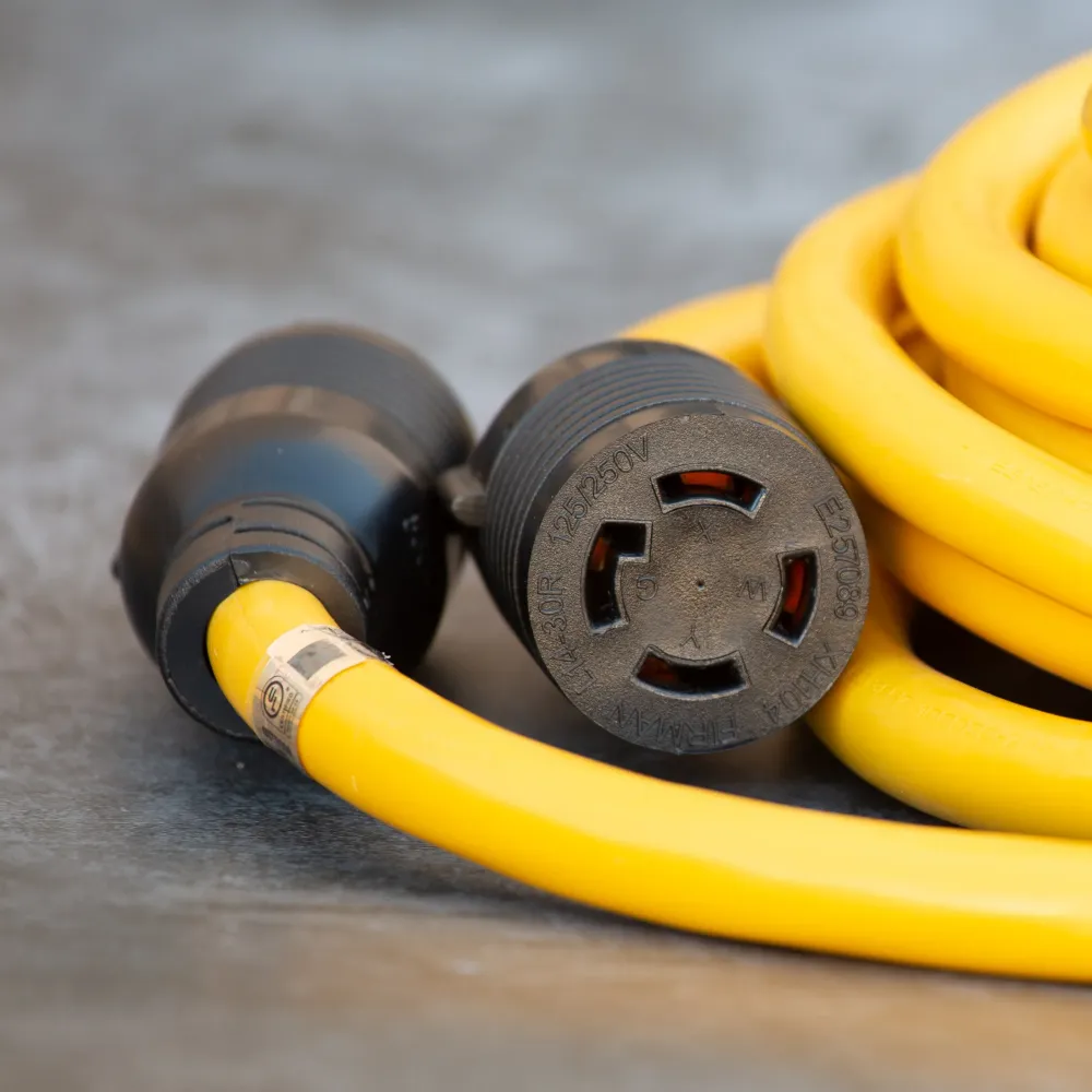 25ft Heavy Duty L14-30P to L14-30R Power Cord Extension Storage Strap