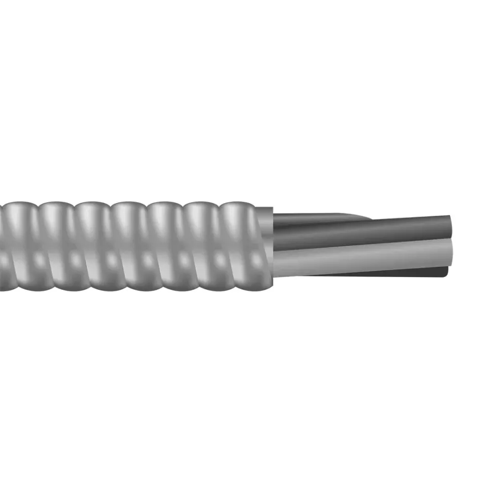 500' 4/3 Stranded Métallique Clad MC Copper Conductor W/G 600V Aluminum Armored Cable