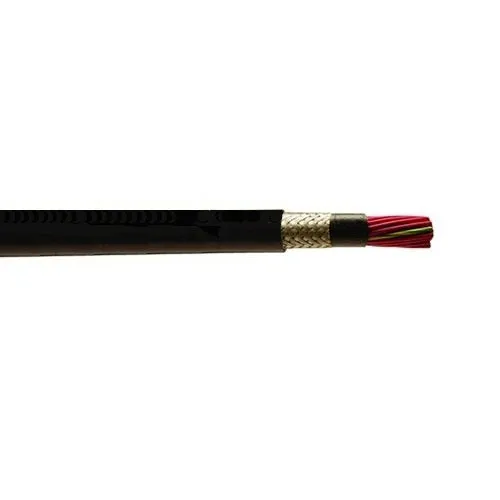 Alpha Wire 85604CY 16/4 16 AWG 4 Conductor 168/7x24/38 Stranding 600V Braid VINYLE Insulation Continuous Flex Control Xtra...