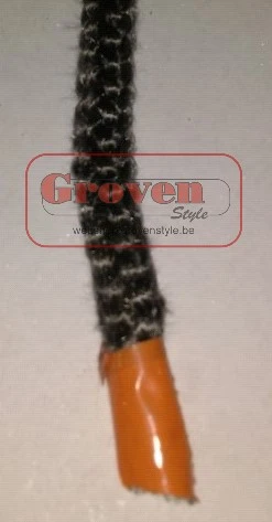 BARBAS - BELLFIRES Koord glas grafiet dia 10 mm (deur) 301617 cordon de verre Graphite 10 mm (porte)