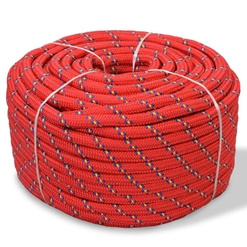 Corde bateau polypropylène rouge 14 mm corde de levage corde en bobine 02_0003346