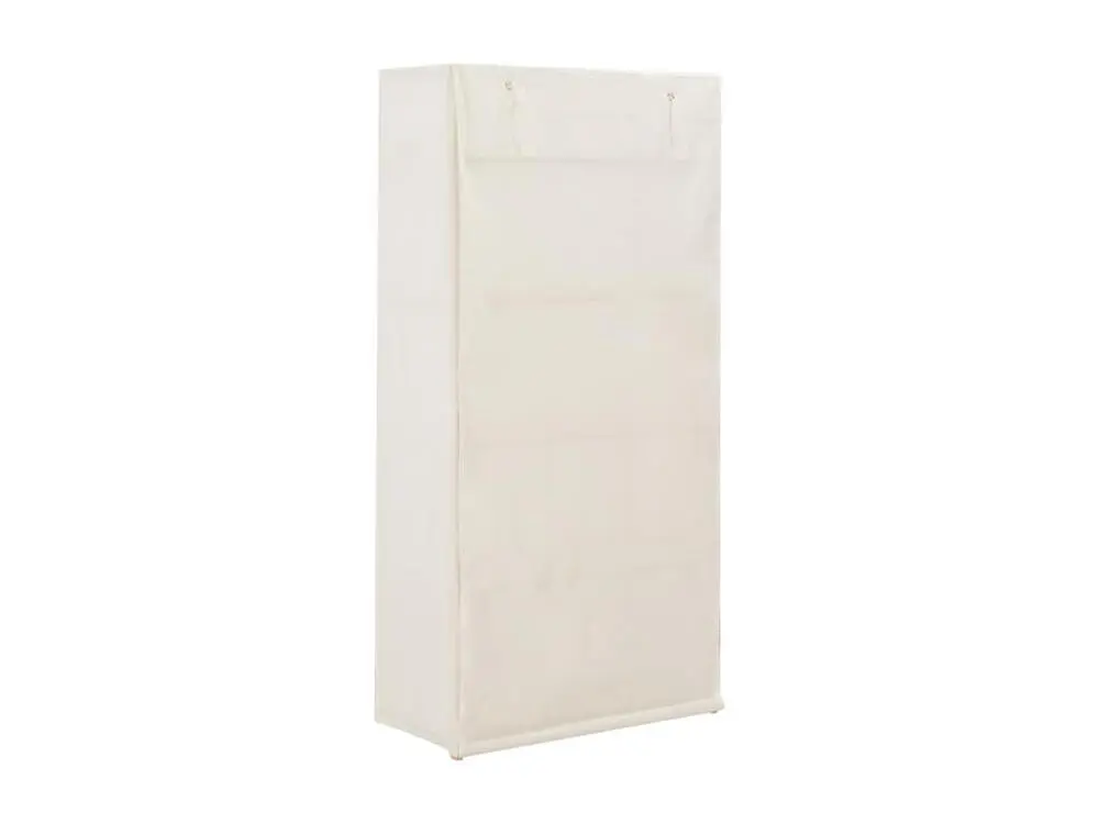 Garde-robe Blanc 79 x 40 x 170 cm Tissu