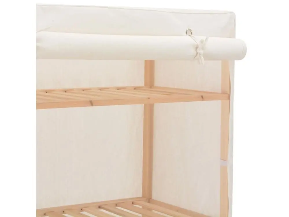 Garde-robe Blanc 79 x 40 x 170 cm Tissu