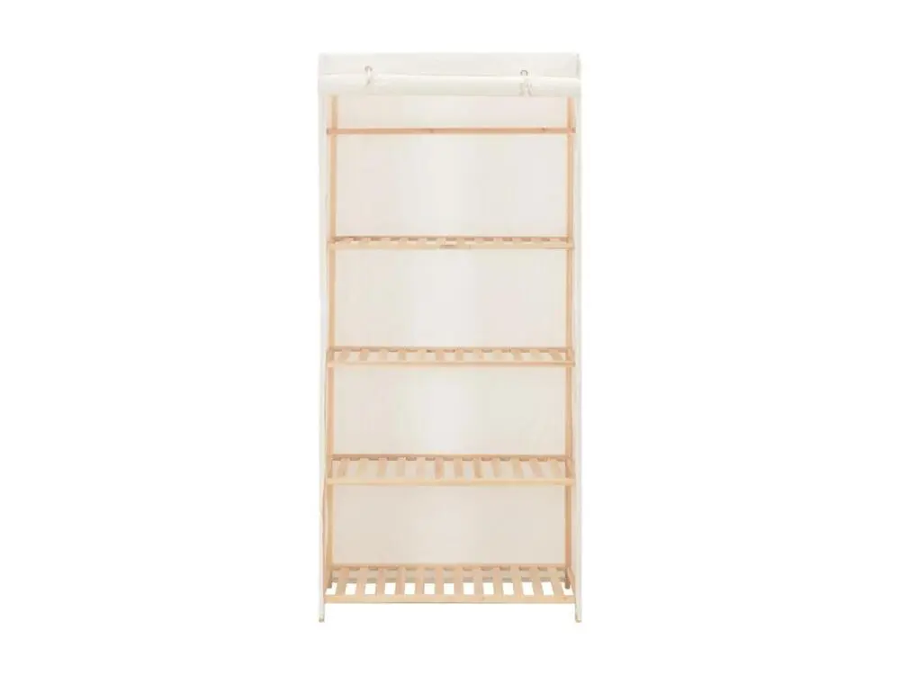 Garde-robe Blanc 79 x 40 x 170 cm Tissu