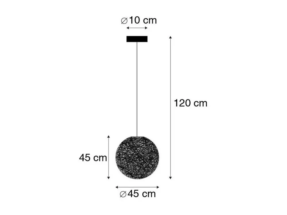 Suspension rurale blanche 45 cm - Corda