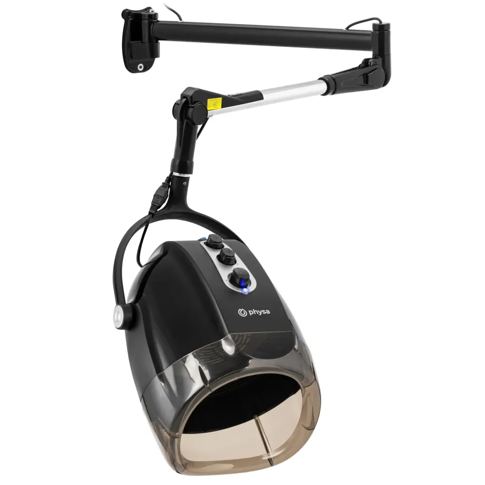 Casque coiffeur mural avec fonction ionique 1000 watts 70 °c plastique acier noir 14_0008555