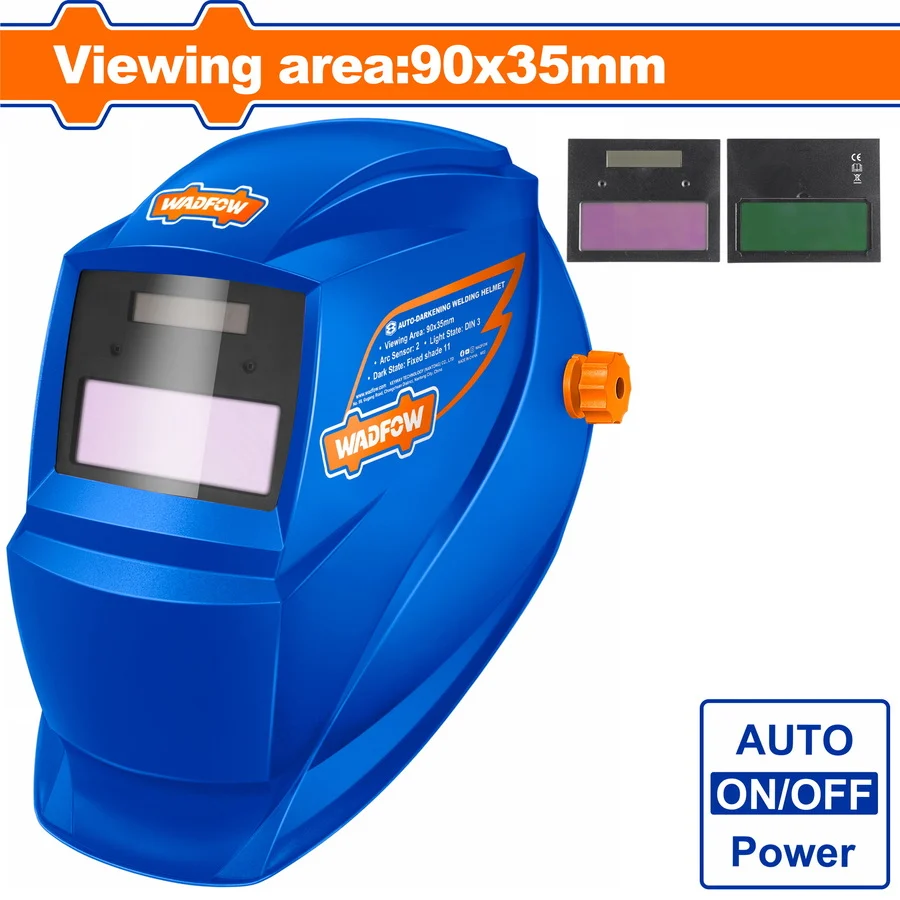 Casque de soudage à assombrissement automatique WADFOW 90 x 35 mm (WWH2501)