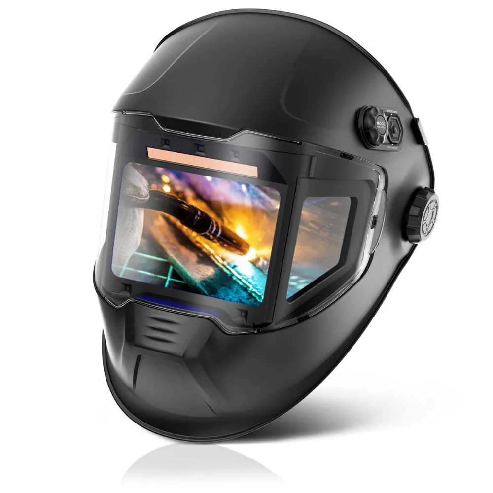 Casque de soudage automatique en acierworks Casque de soudage 3-en-1 avec champ de visualisation de 180 °, affichage de co...