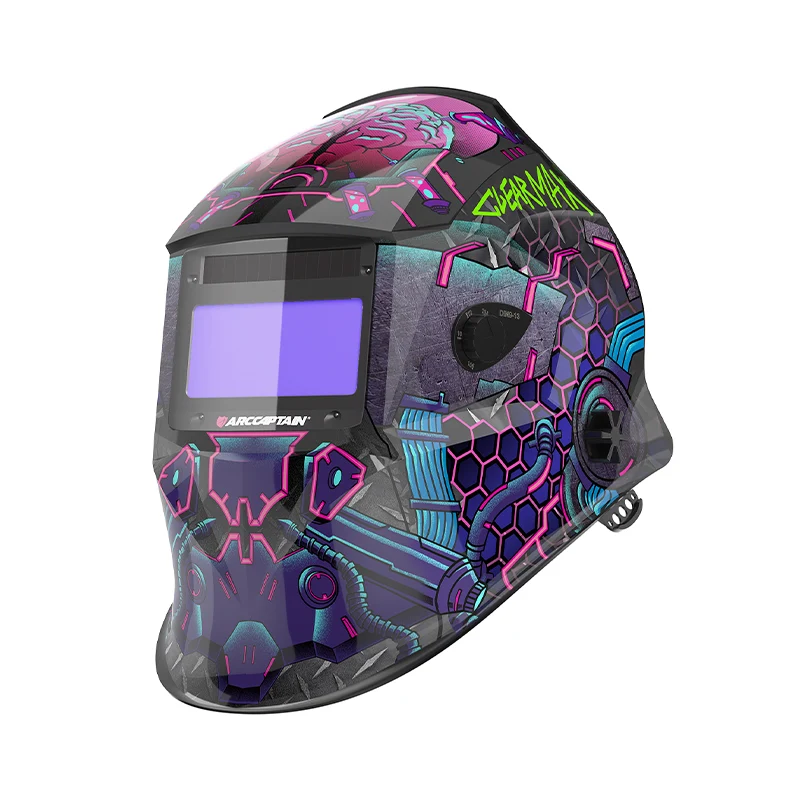 Casque de soudage à obscurcissement automatique Punk Neuron 3,86" × 1,69" casque de couleur vraie
