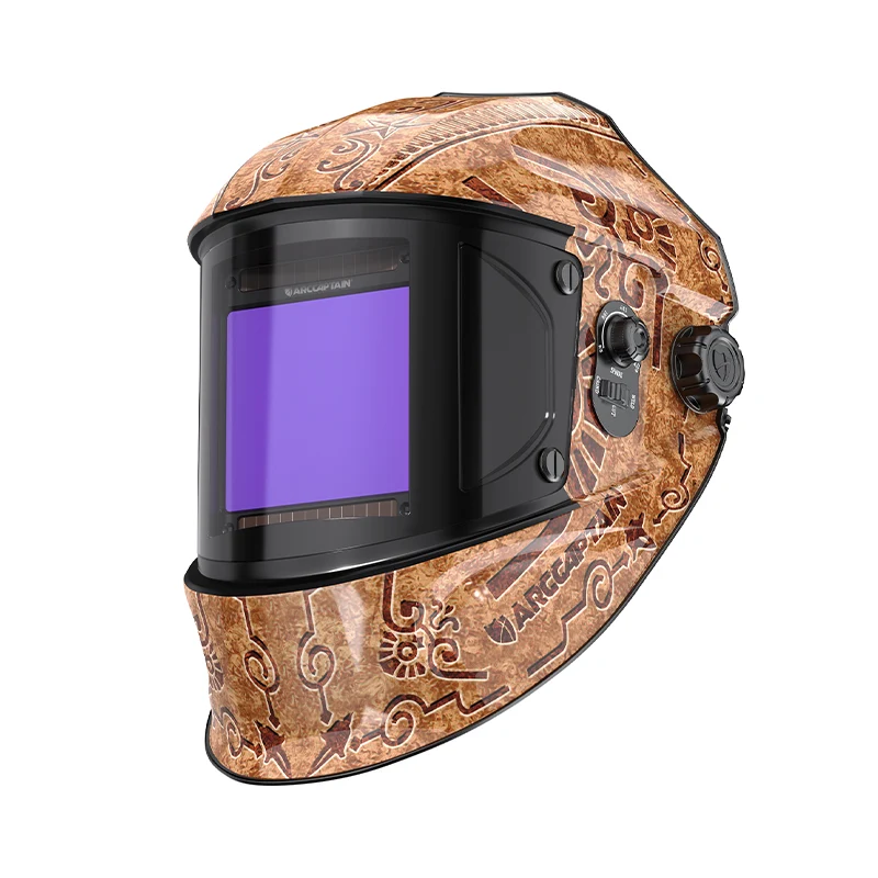 Casque de soudure assombrissant automatique de grande vue 3,94" casque de soudure de couleur vraie de X3.66"