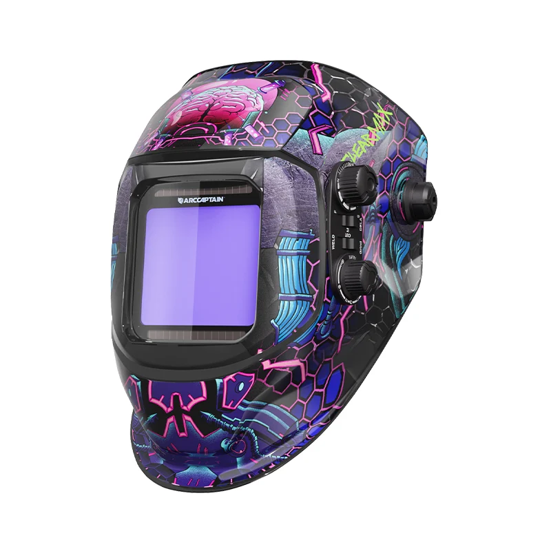 Casque de soudure assombrissant automatique de grande vue 3,94" casque de soudure de couleur vraie de X3.66"