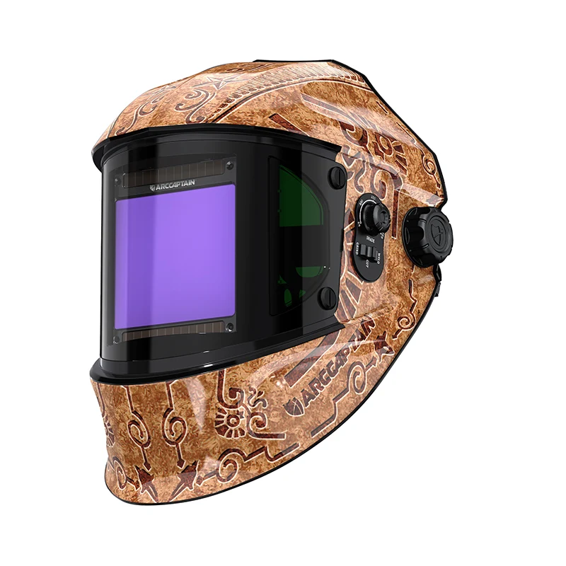 Casque de soudure assombrissant automatique de grande vue 3,94" casque de soudure de couleur vraie de X3.66"