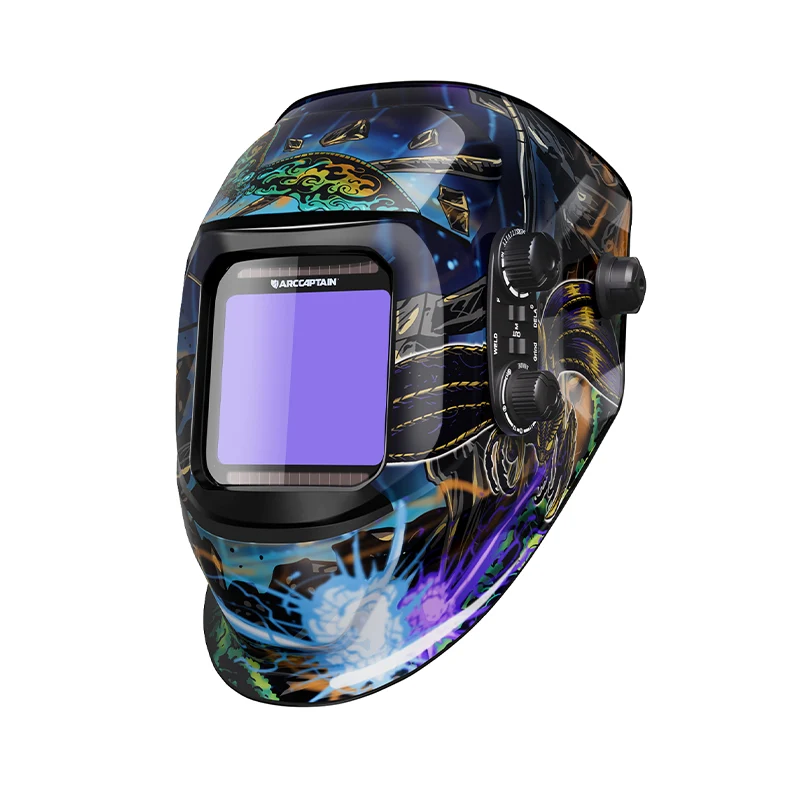 Casque de soudure assombrissant automatique de grande vue 3,94" casque de soudure de couleur vraie de X3.66"
