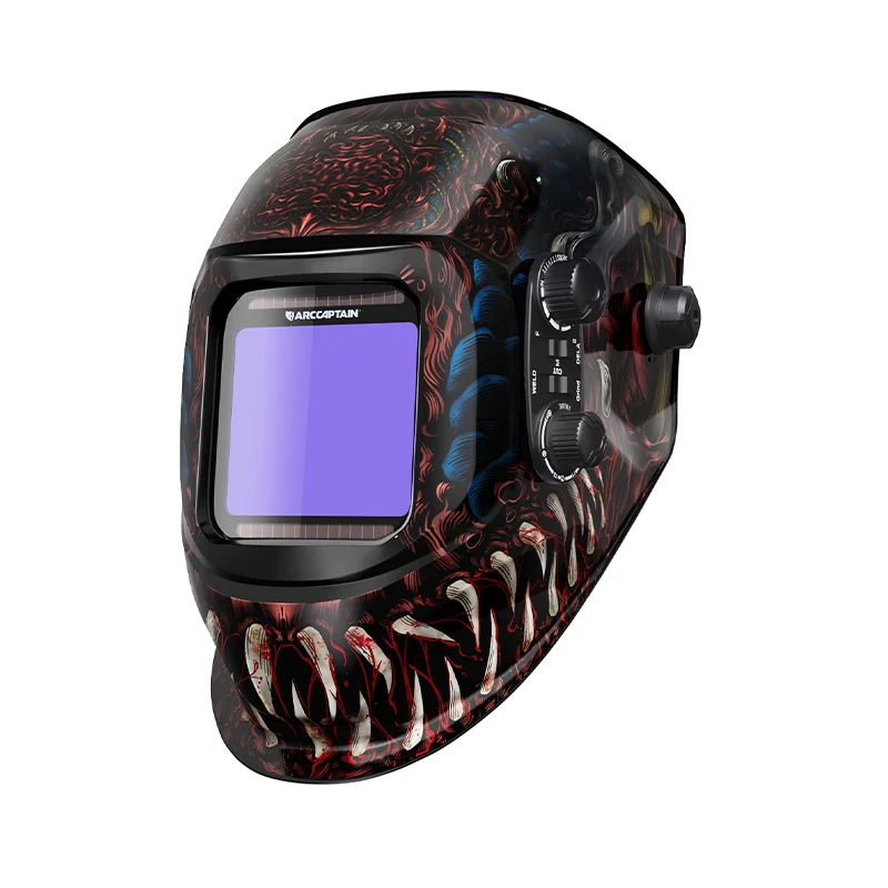 Casque de soudure assombrissant automatique de grande vue 3,94" casque de soudure de couleur vraie de X3.66"