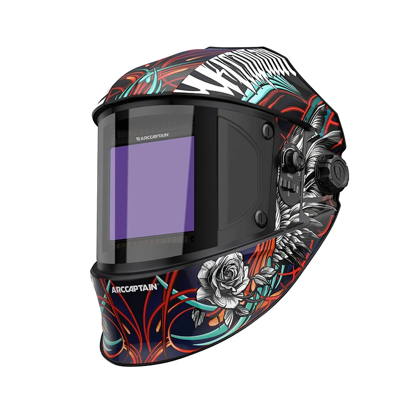 Casque de soudure assombrissant automatique de grande vue 3,94" casque de soudure de couleur vraie de X3.66"