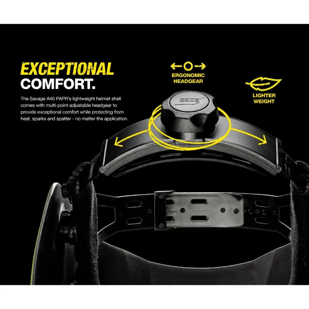 Ensemble de casque de soudage ESAB Savage A40 PAPR 0700002400